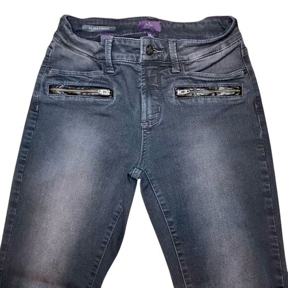 NYJD Alina Denim Leggings in Faded Black Women’s 2 - Picture 2 of 6